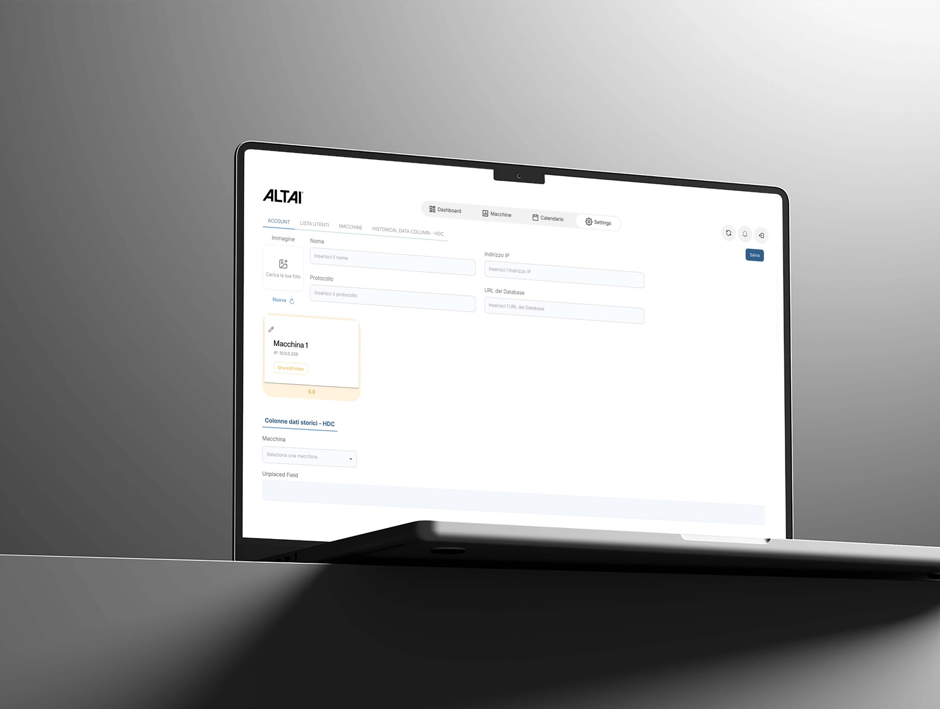 The E-MES 5.0 interface on a laptop