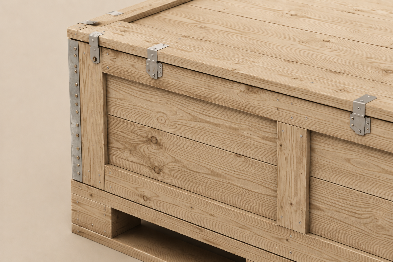 Wooden packing crate